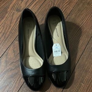 Black Time and Tru Wedge Shoes